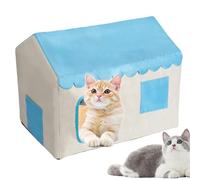 Cat Cooling House, Ventilated Kitten Ice Nest, 18.11 inches Breathable Air Conditioned Shelter, Portable Summer Bed for Indoor Outdoor Balcony Garage Porch Living Room
