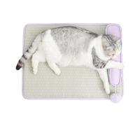 Cat Cooling Mat, Pet Chill Bed Pad, Heat Relief Gel Surfaces, Soft Pillow Attachment for Indoor Outdoor Nap Time, Sofa, Kennels, and Home Lounging, 18.11x23.62 inches