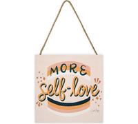 Cat Coquillette - Tableau "More Self Love", en bois PM2644 (Taille unique) (Rose clair/Orange/Blanc)