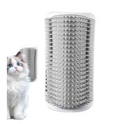 Cat Corner Brush - Self Grooming Wall Mounted Pet Massager | Soft Silicone Bristles With Furniture Corner Fit Design, Stress Relief Scratcher Comb For Indoor Cats Grooming Care Tool