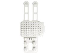Cat Corner Groomer - Adjustable Silicone Pet Grooming Brush | Self-Cleaning Cat Scratch Brush for Loose Hair Removal | Itch Relief Tool with Strap for Table Legs Climbing Frame | Fits Cats Dogs