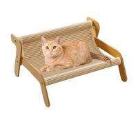 Cat Couch Scratcher, Kitten Grinding Claw, Cozy Sisal Scratcher, Wooden Furniture Protector, Multipurpose Design and Active for Exercise Tool Bored Pet, 21.26x17.32x11.02 in