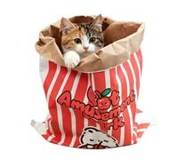 Cat Crinkle Sack Striped Design Interctive Crinkle Toy Enrichment Sack | Cat Tunnel for Home Living Room Halway Dormitory Apartment Pet Store Shelter Kennel