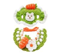 Cat Crochet Hat Adjustable Handmade Flower Costume for Birthday Celebration | Kitten Hats Adjustable Handmade Soft Cute Flower Costume Headwear, Cat Crochet Hat For Home Birthday Celebrations Family Phot