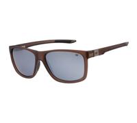 CAT CTS-8027 Lunettes de soleil polarisées carrées profondes pour homme, Marron mat/noir, One Size