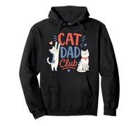 Cat Dad Club Chat Lover Feline Humour Pet Parent Sweat à Capuche