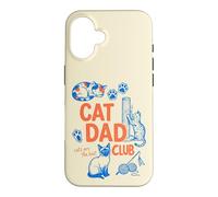 Cat Dad Club Funny Cat Lover Father's Day Coque pour iPhone 16