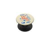 Cat Dad Club Funny Cat Lover Father's Day PopSockets PopGrip Adhésif