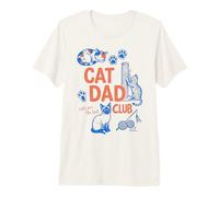 Cat Dad Club Funny Cat Lover Father's Day T-Shirt Haut de Gamme