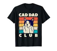 Cat Dad Club Funny Vintage Retro Sunset Style années 80 T-Shirt
