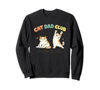 Cat Dad Club Happy Feline Owner Homme Pet Lover Sweatshirt