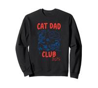 Cat Dad Club T-Shirt Humoristique pour Amoureux des Chats Sweatshirt