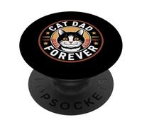 Cat Dad Forever PopSockets PopGrip Adhésif