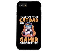 Cat Dad Gamer Funny Gaming Father I Have Two Titles for Men Coque pour iPhone SE (2020) / 7/8