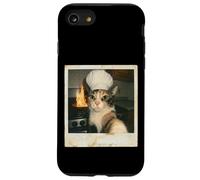 Cat Dad Meme Chat Chef Selfie Feu Cuisine Gen Z Coque pour iPhone SE (2020) / 7/8