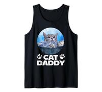 Cat Daddy Sunset Funny Kitty Father's Day Cats Lover Débardeur