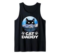 Cat Daddy Sunset Graphic Funny Kitty Black Cat Lover Débardeur