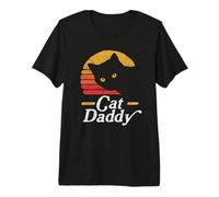Cat Daddy Vintage Eighties Style Cat Retro Distressed T-Shirt Haut de Gamme