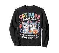 Cat Dads Social Club Funny Cat Dad Kawaii Sweatshirt