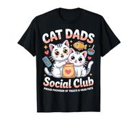 Cat Dads Social Club Funny Cat Dad Kawaii T-Shirt