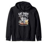 Cat Dads Social Club Funny Cat Dad Sweat à Capuche