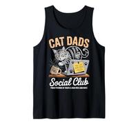 Cat Dads Social Club Un père de chat drôle et sarcastique Débardeur