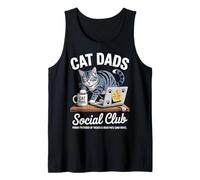 Cat Dads Social Club Un père de chat drôle et sarcastique Débardeur