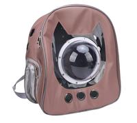 Cat Daily Goods Portable Travel Carrier Sac à Dos Breatteur Cat Carrier Grande Bubble Saclet Extensible Transparent Transparent Pet Voy Randing (Brown)