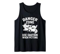 Cat Danger Zone... Drôle propriétaire de Chat Chat Papa Chat Maman Meme Chats Débardeur