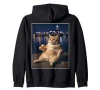 Cat de Planche drôle Meme Cool Buvant de l'art du Chat Fumer Sweat à Capuche