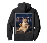 Cat de Planche drôle Meme Cool Buvant de l'art du Chat Fumer Sweat à Capuche