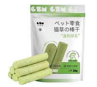 Cat dentall Treats - Cat Teething Treats | Kitten Teething Treats | 6 Pieces Edible Snacks for Cat Teeth Cleaning, Hairball Control Treats, Hairball Removal Grass Sticks for Indoor Cats, Cat Chews