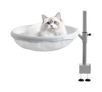 Cat Desk Bed, Desk Mounted, Rotating Cat Hammock, 15.75x15.75x15.35 inches, Swivel Nest with Removable Washable Cover, Modern Pet Supplies for Home, Game Desktops