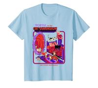 Cat Dimension Sci FI Retro Vintage Funny Adult Humor T-Shirt, Enfant, Bleu Céleste, 2 Ans