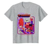 Cat Dimension Sci FI Retro Vintage Funny Adult Humor T-Shirt, Enfant, Gris Chiné, 2 Ans