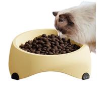 Cat Dish, Pet Feeding Bowl, Food Plate, Non-Slip Container, 15 Degree Anti Vomiting Design, Pet Supplies for Kittens and Small Dogs, Prevents Neck Strain, Whisker Fatigue