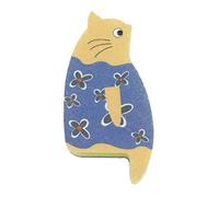 Cat Dish Sponge - Non-Scratch Kitten Dish Scrubber 14x7x3cm | Soft Household Cleaning Sponge for Dishes Sink Use, Stripes Butterfly Flower Patterns