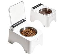 Cat Dishes Leakproof Smart Sensing Then Closes After They Feeder | Cat Food Dish for Daily Travel Indoor Outdoor Apartment Home Kitchen Kitten Pet