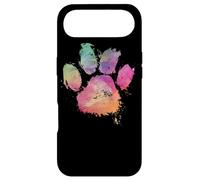Cat Dog Paw Print Watercolor Rainbow Abstract Animal Lover Coque pour iPhone Air