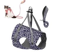 Cat Dogs Vest Harness and Leash Anti-Break Away Chest Strap Cat Clothes for Outdoor Walking Pet Accessories Japanese CatCollar (Blue,S(2.5-4.5kg))