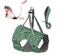 Cat Dogs Vest Harness and Leash Anti-Break Away Chest Strap Cat Clothes for Outdoor Walking Pet Accessories Japanese CatCollar (Green,XL(7.5-10kg))