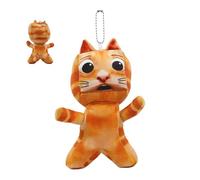 Cat Doll Charm, Cute Plush Keychain, 5.12x6.69 Inches Cotton Stuffed Animal with Soft Build, Lightweight Decorative Purse Charm, Adorable Cat Doll with Realistic Style, Fashion Accessory for Gift Use