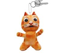 Cat Doll Charm, Cute Soft Ornament, 5.12x6.69in Stuffed Pendant with Style, Plush Collectible Accessory with Fun, Decorative Bag Charms for Adults Lovers Family Friends Women Wife Bedroom Living Room