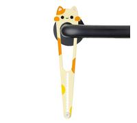 Cat Door Latch - Adjustable 15 Size Bedroom Door Prop, No Drill Anti-Pinch Pet Containment Tool, ABS Security Strap | Rental Property Guard For Pantry Closet Toilet