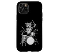 Cat Drum Retro 90s Vintage Music Vibe for Batteurs Coque pour iPhone 11 Pro