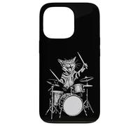 Cat Drum Retro 90s Vintage Music Vibe for Batteurs Coque pour iPhone 13 Pro