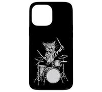 Cat Drum Retro 90s Vintage Music Vibe for Batteurs Coque pour iPhone 13 Pro Max