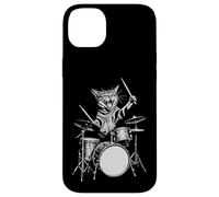 Cat Drum Retro 90s Vintage Music Vibe for Batteurs Coque pour iPhone 14 Plus