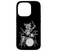 Cat Drum Retro 90s Vintage Music Vibe for Batteurs Coque pour iPhone 14 Pro
