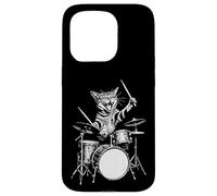 Cat Drum Retro 90s Vintage Music Vibe for Batteurs Coque pour iPhone 15 Pro